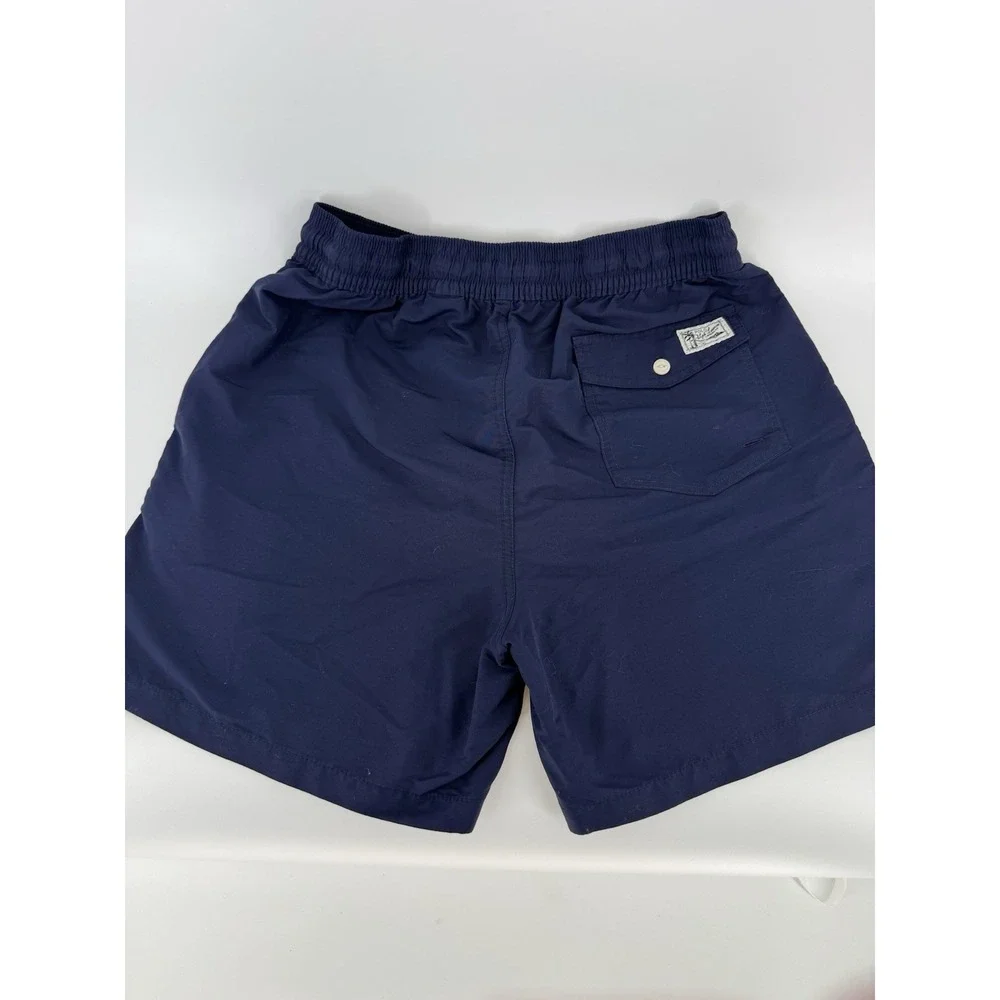 Polo Ralph Lauren Swim Shorts Men's Trunks Dark Blue Navy Pockets Sz Medium